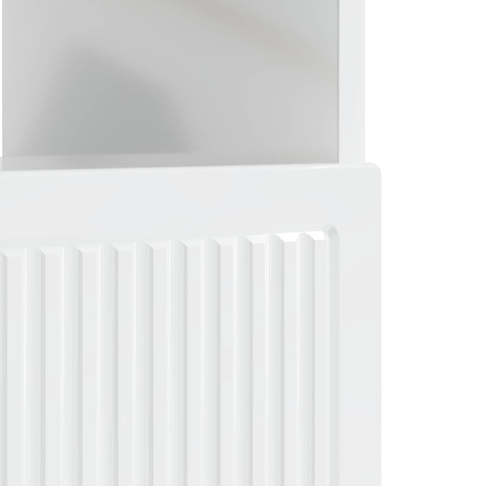 Cabinet TV cu LED Alb foarte lucios Lemn prelucrat WALTI