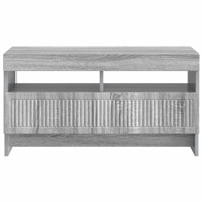 Cabinet TV cu LED Sonoma gri Lemn prelucrat WALTI