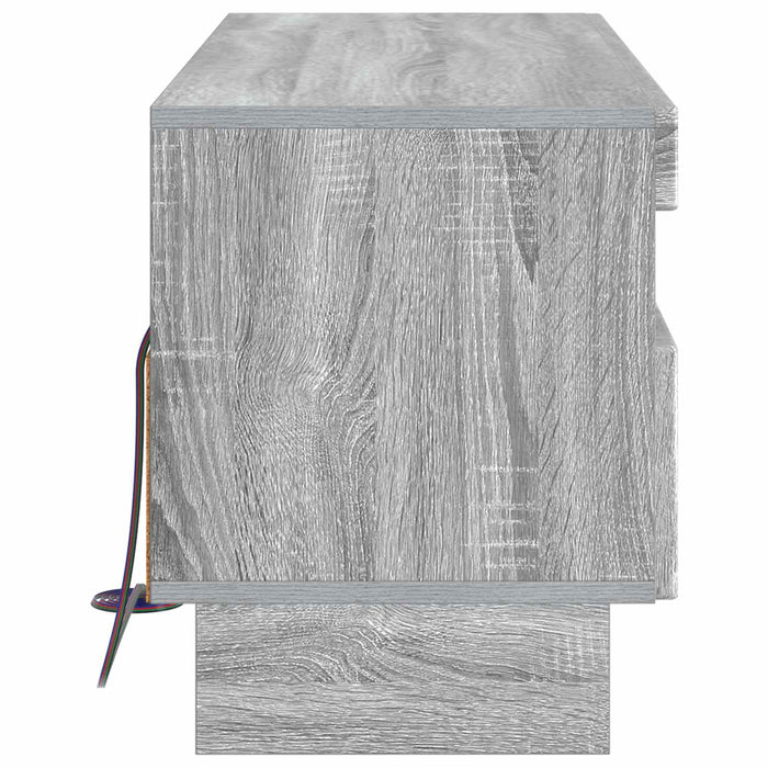 Cabinet TV cu LED Sonoma gri Lemn prelucrat WALTI