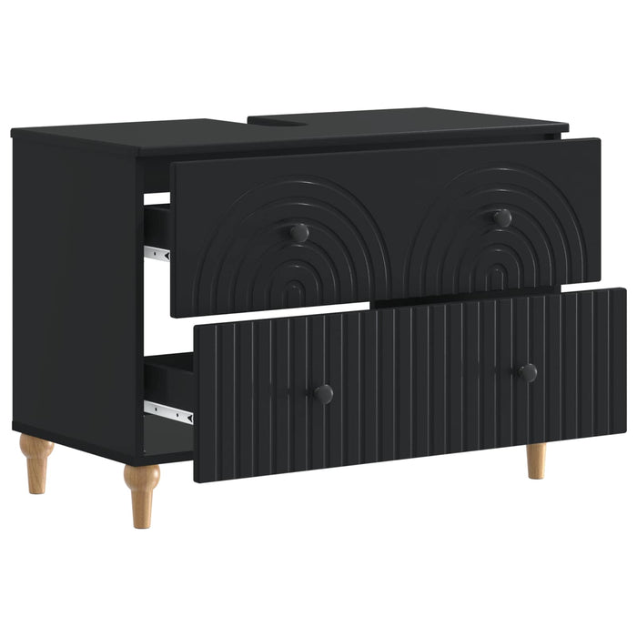 Dulap pentru Chiuveta de Baie ALKMAAR Negru 82 x 41 x 59 cm - WALTI WALTI