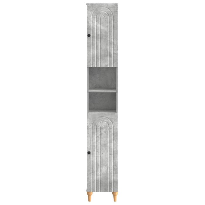 Cabinet de Baie cu Raft Deschis ALKMAAR Gri Beton WALTI