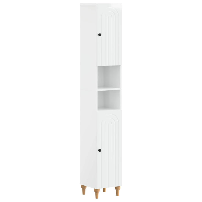Cabinet de Baie cu Raft Deschis ALKMAAR Alb foarte lucios WALTI