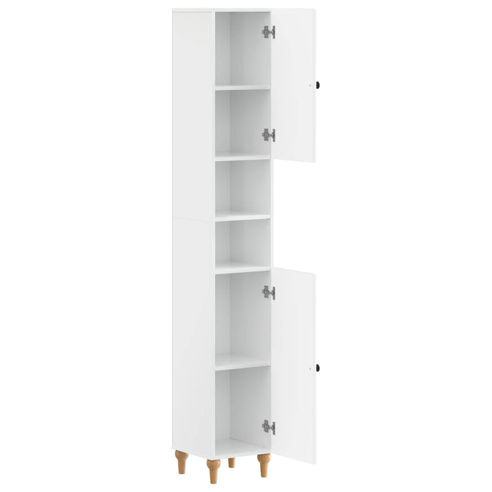 Cabinet de Baie cu Raft Deschis ALKMAAR Alb foarte lucios WALTI
