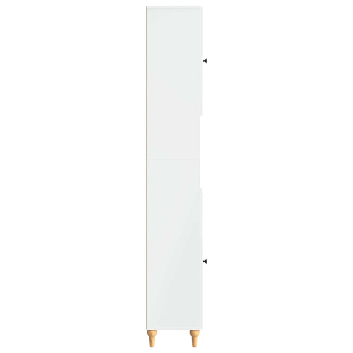 Cabinet de Baie cu Raft Deschis ALKMAAR Alb foarte lucios WALTI