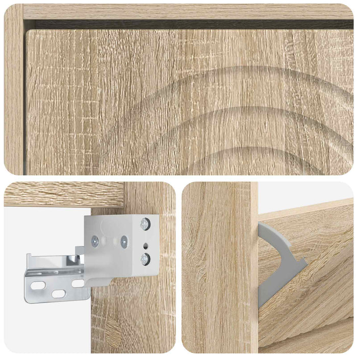 Dulap pentru pantofi montat pe perete ALKMAAR 71 x 17 x 43 cm - WALTI WALTI