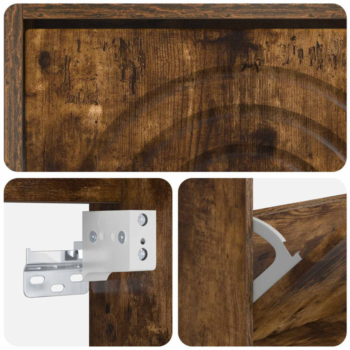 Dulap pentru pantofi montat pe perete ALKMAAR 71 x 17 x 43 cm - WALTI WALTI