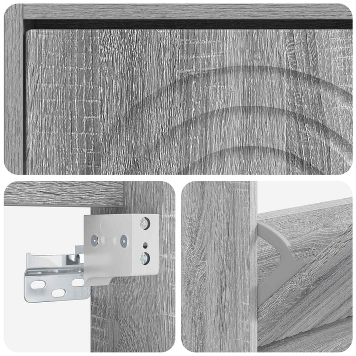Dulap pentru pantofi montat pe perete ALKMAAR 71 x 17 x 43 cm - WALTI WALTI