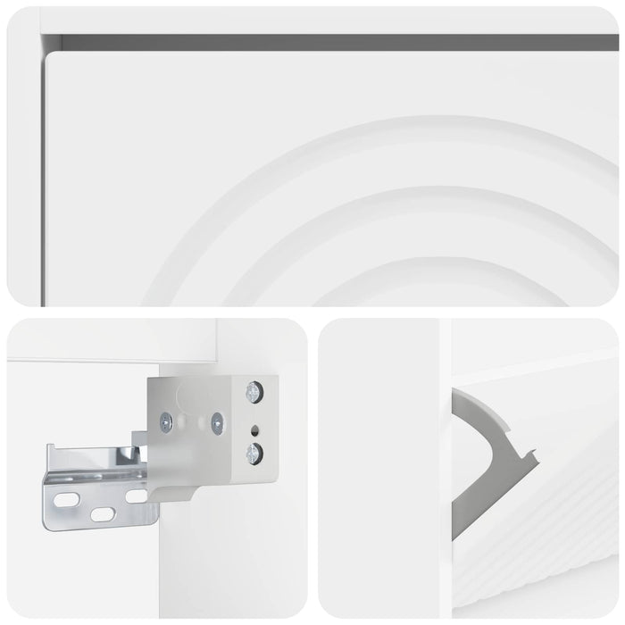 Dulap pentru pantofi montat pe perete ALKMAAR 71 x 17 x 86 cm - WALTI WALTI