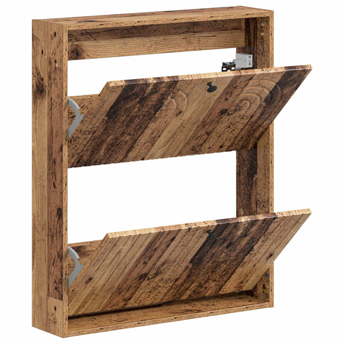 Dulap pentru pantofi montat pe perete ALKMAAR 71 x 17 x 86 cm - WALTI WALTI