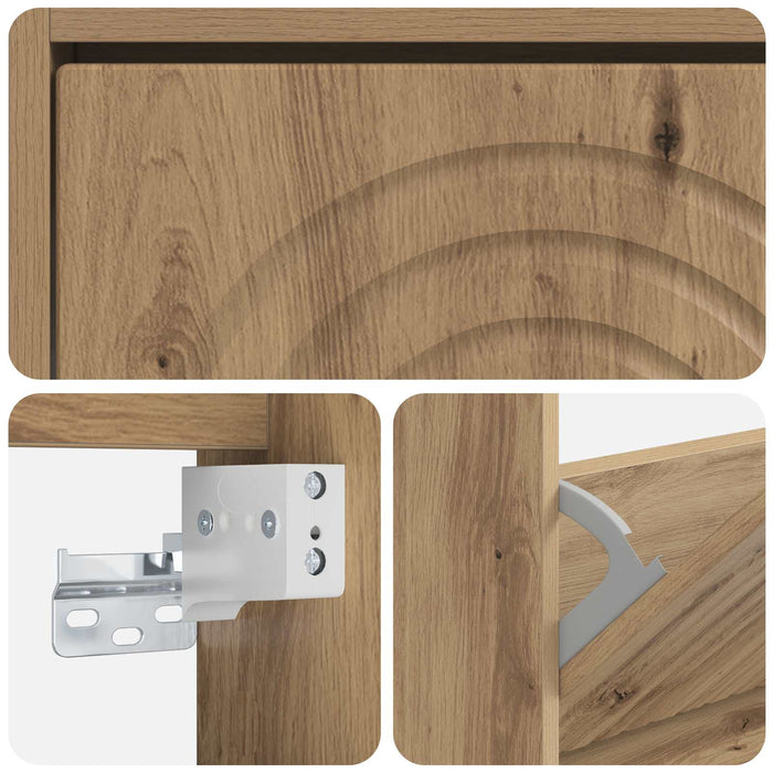 Dulap pentru pantofi montat pe perete ALKMAAR 71 x 17 x 86 cm - WALTI WALTI