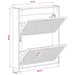Dulap pentru pantofi montat pe perete ALKMAAR 71 x 17 x 86 cm - WALTI WALTI