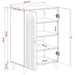 Dulap pentru pantofi ALKMAAR 59,5 x 39,5 x 90 cm Lemn prelucrat - WALTI WALTI