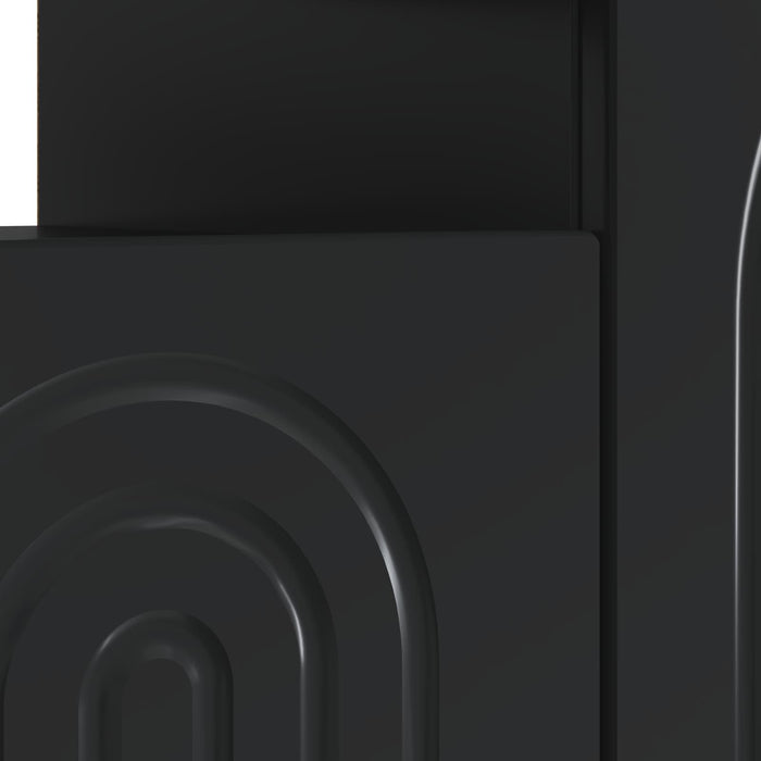 Cabinet TV cu LED Negru Lemn prelucrat WALTI