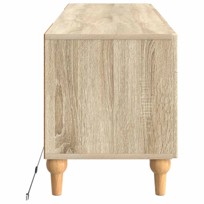 Cabinet TV cu LED Stejar Sonoma Lemn prelucrat WALTI
