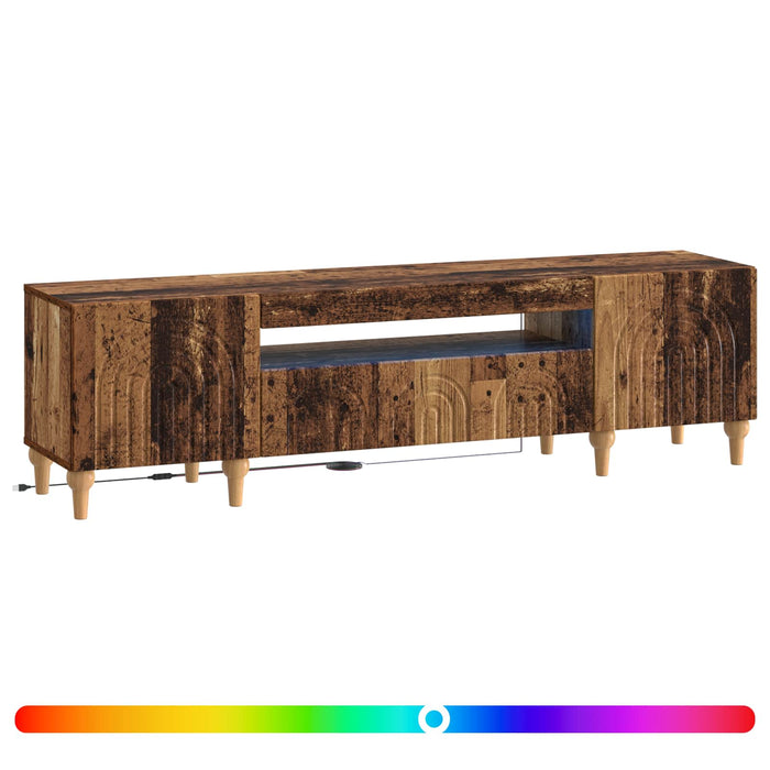 Cabinet TV cu LED Lemn vechi Lemn prelucrat WALTI