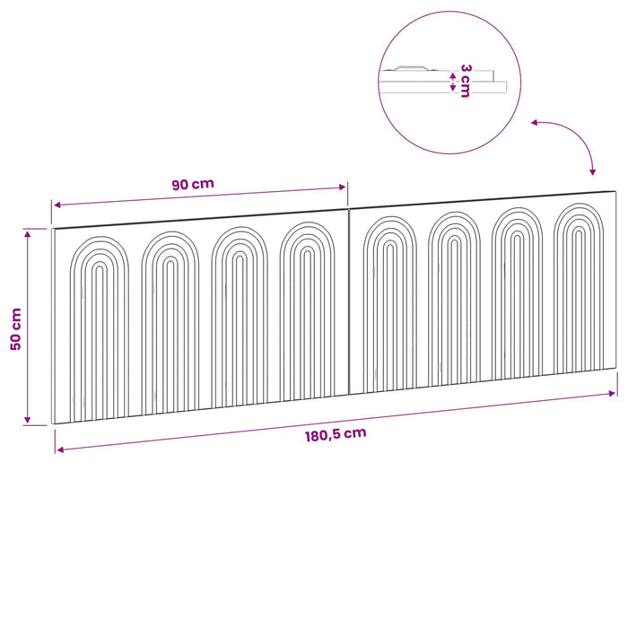 Tăblie montată pe perete ALKMAAR Stejar Sonoma Lemn prelucrat - WALTI WALTI