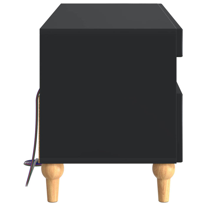 Cabinet TV cu LED Negru Lemn prelucrat WALTI