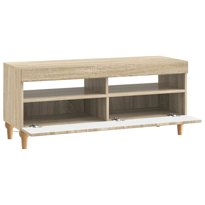 Cabinet TV cu LED Stejar Sonoma Lemn prelucrat WALTI