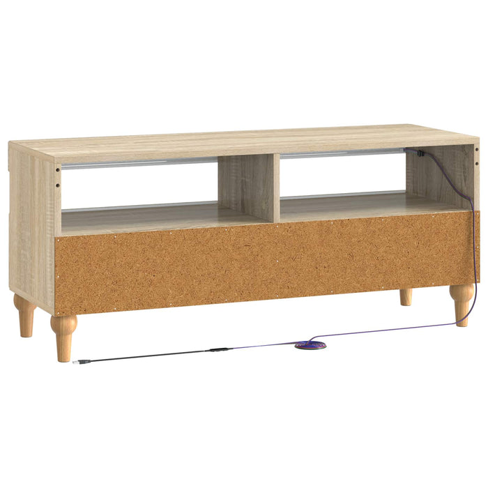 Cabinet TV cu LED Stejar Sonoma Lemn prelucrat WALTI