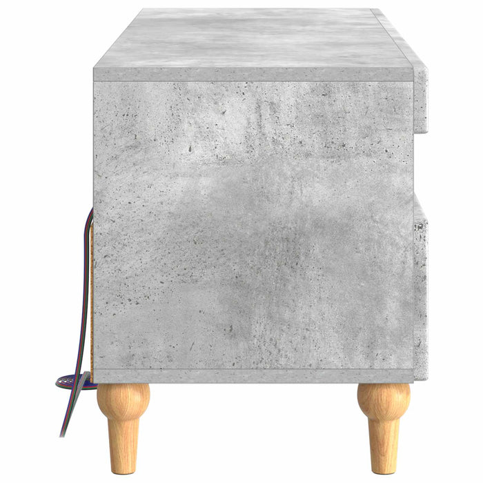 Cabinet TV cu LED Gri Beton Lemn prelucrat WALTI