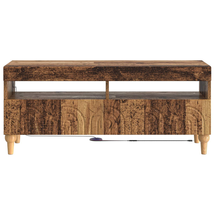Cabinet TV cu LED Lemn vechi Lemn prelucrat WALTI