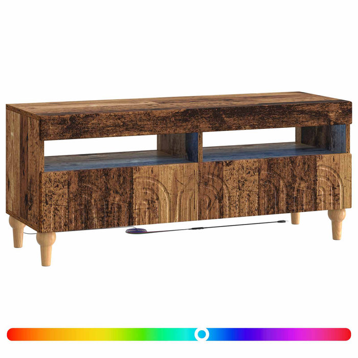 Cabinet TV cu LED Lemn vechi Lemn prelucrat WALTI