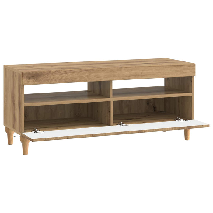 Cabinet TV cu LED Stejar Artizanal Lemn prelucrat WALTI