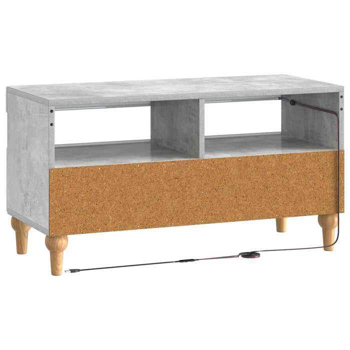 Cabinet TV cu LED Gri Beton Lemn prelucrat WALTI