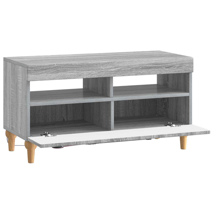Cabinet TV cu LED Sonoma gri Lemn prelucrat WALTI