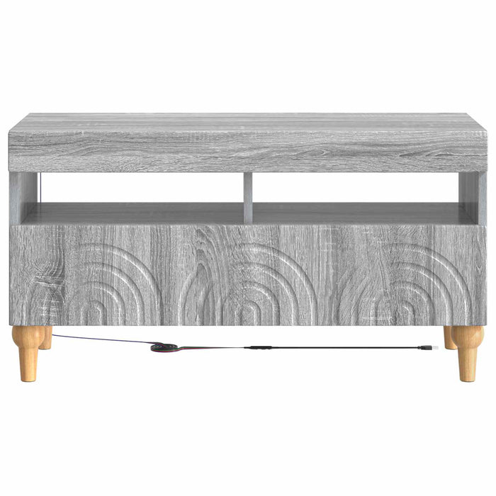 Cabinet TV cu LED Sonoma gri Lemn prelucrat WALTI