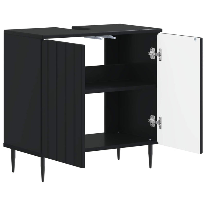 Dulap pentru Chiuveta de Baie ZWOLLE Negru 59,5 x 31,5 x 59 cm - WALTI WALTI
