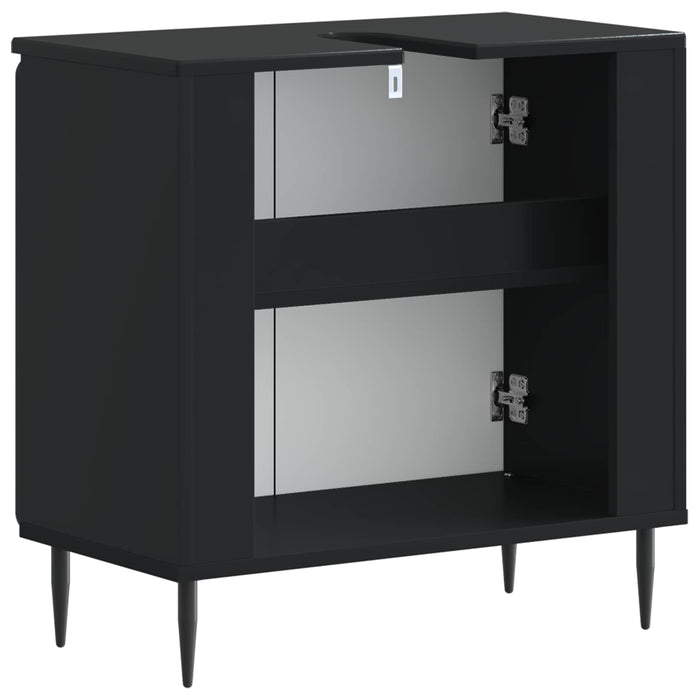 Dulap pentru Chiuveta de Baie ZWOLLE Negru 59,5 x 31,5 x 59 cm - WALTI WALTI