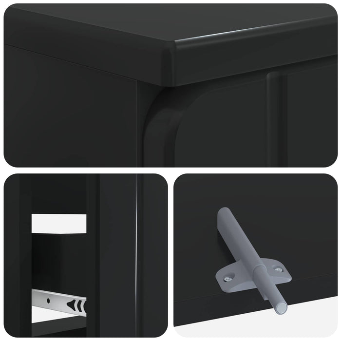 Dulap pentru Chiuveta de Baie ZWOLLE Negru 82 x 41 x 58,5 cm - WALTI WALTI