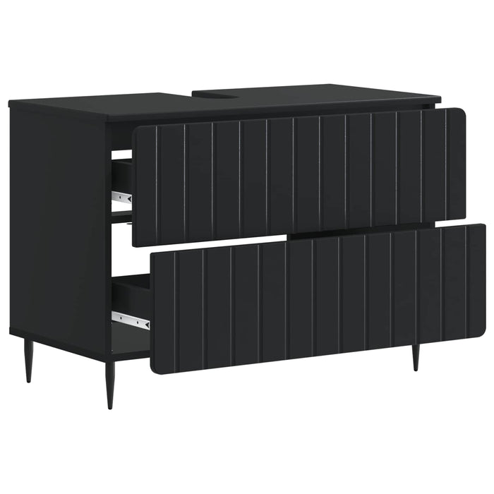 Dulap pentru Chiuveta de Baie ZWOLLE Negru 82 x 41 x 58,5 cm - WALTI WALTI