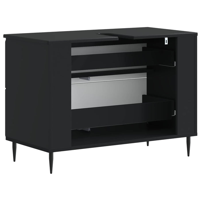 Dulap pentru Chiuveta de Baie ZWOLLE Negru 82 x 41 x 58,5 cm - WALTI WALTI