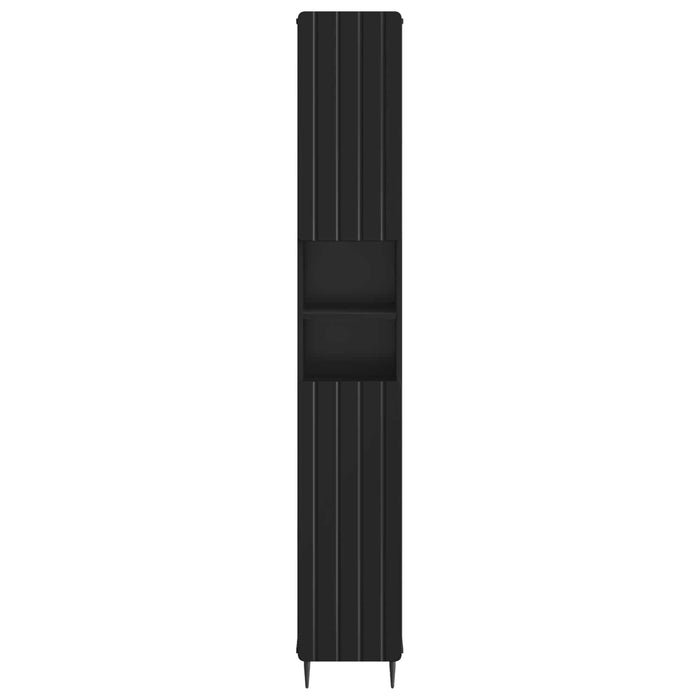 Cabinet de Baie cu Raft Deschis ZWOLLE Negru 30 x 31 x 189,5 cm WALTI