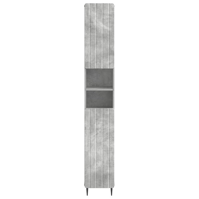 Cabinet de Baie cu Raft Deschis ZWOLLE Gri Beton WALTI
