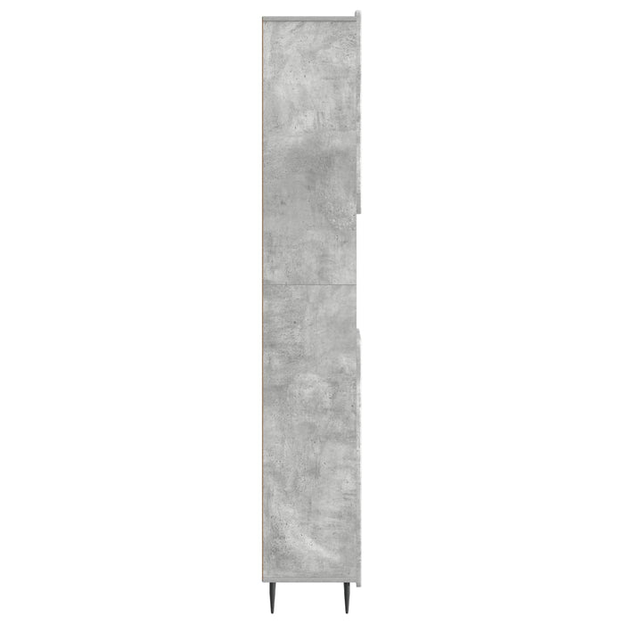 Cabinet de Baie cu Raft Deschis ZWOLLE Gri Beton WALTI