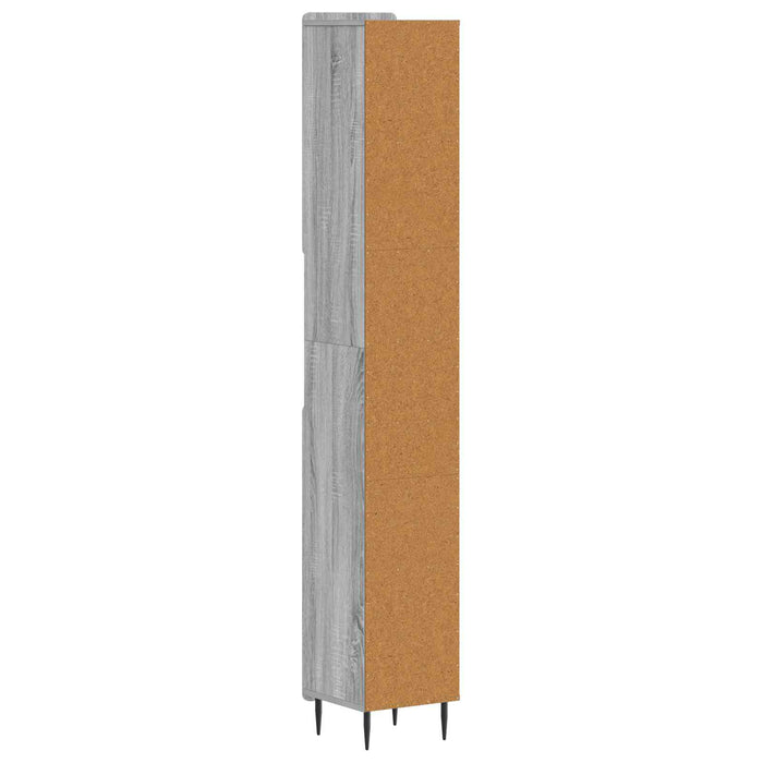 Cabinet de Baie cu Raft Deschis ZWOLLE Sonoma gri WALTI