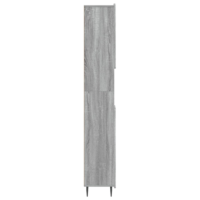 Cabinet de Baie cu Raft Deschis ZWOLLE Sonoma gri WALTI