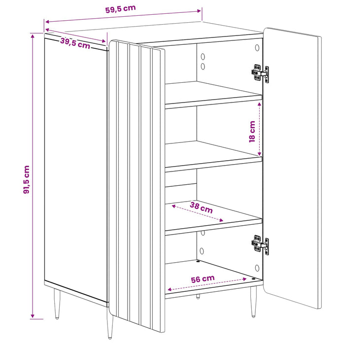 Dulap pentru pantofi ZWOLLE 59,5 x 39,5 x 91,5 cm Sonoma gri WALTI