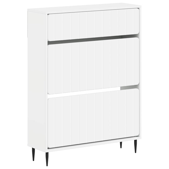 Dulap pentru pantofi ZWOLLE 78 x 24 x 103 cm Lemn prelucrat Alb WALTI