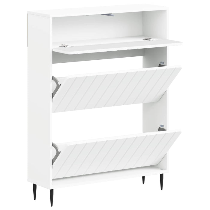 Dulap pentru pantofi ZWOLLE 78 x 24 x 103 cm Lemn prelucrat Alb WALTI