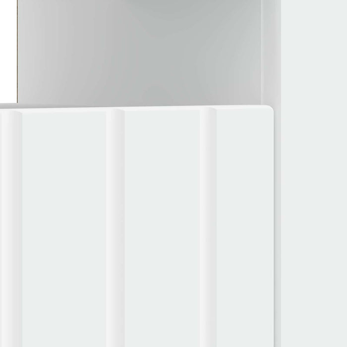 Cabinet TV cu LED Alb Lemn prelucrat WALTI