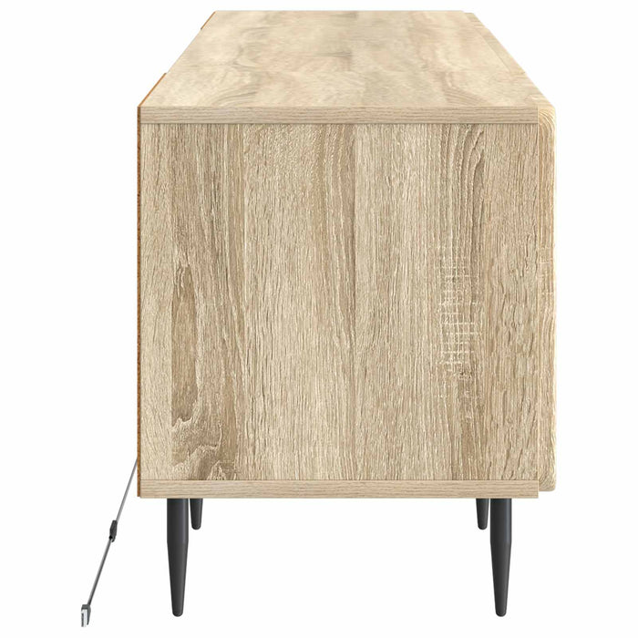 Cabinet TV cu LED Stejar Sonoma Lemn prelucrat WALTI