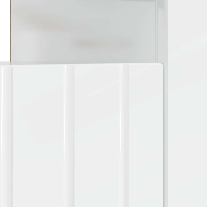 Cabinet TV cu LED Alb foarte lucios Lemn prelucrat WALTI