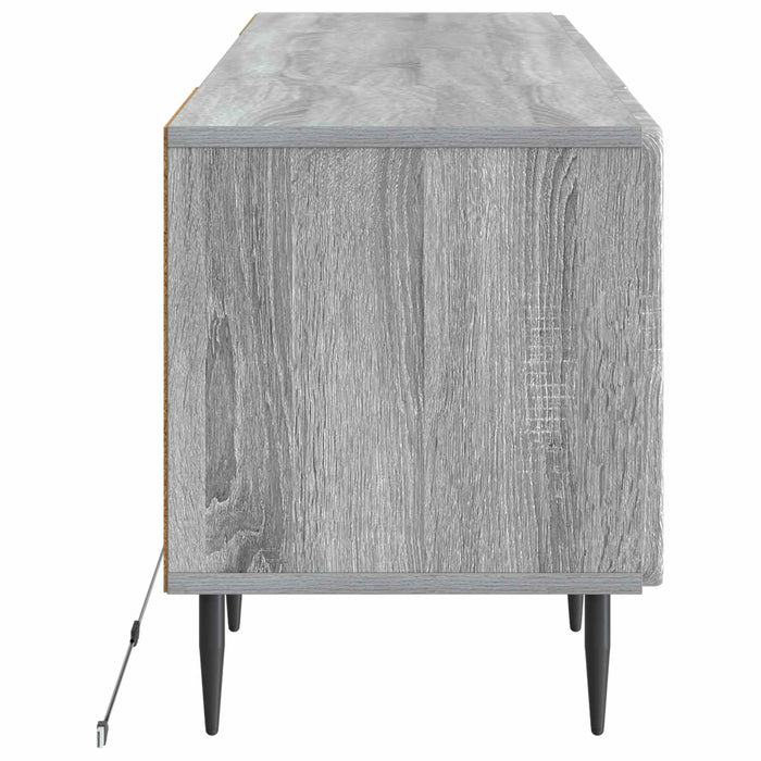 Cabinet TV cu LED Sonoma gri Lemn prelucrat WALTI