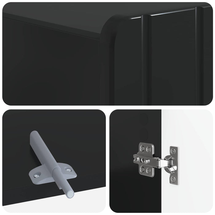 Dulap pentru toaletă ZWOLLE Negru 66 x 25,5 x 190 cm WALTI