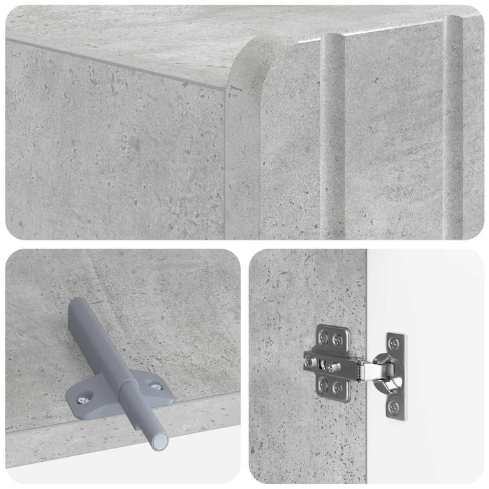 Dulap pentru toaletă ZWOLLE Gri Beton 66 x 25,5 x 190 cm WALTI