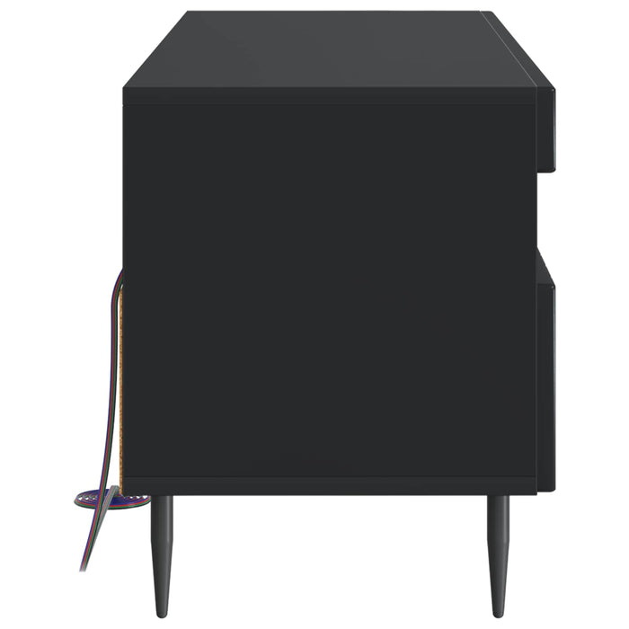 Cabinet TV cu LED Negru Lemn prelucrat WALTI